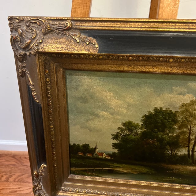 American 20 Th Century American School Oil on Canvas Landscape Signed Framed For Sale - Image 3 of 10