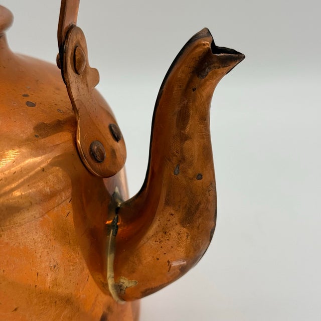 Wood Vintage L’Etoile Fantuzzi Chile Copper Kettle With Wood Handle For Sale - Image 7 of 12