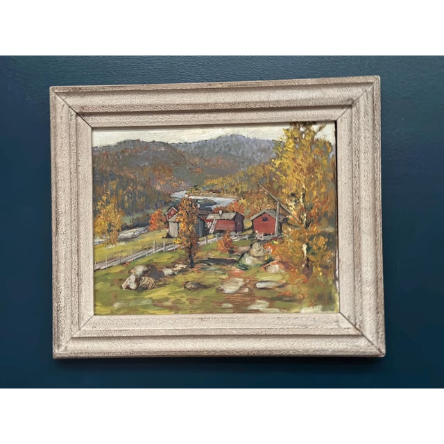 Hundt, Landscape, 1960s, Oil on Panel, Framed For Sale - Image 12 of 12