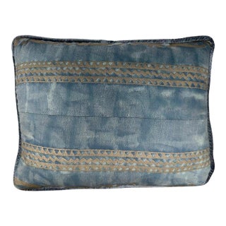 Petite Blue Fortuny Pillow For Sale