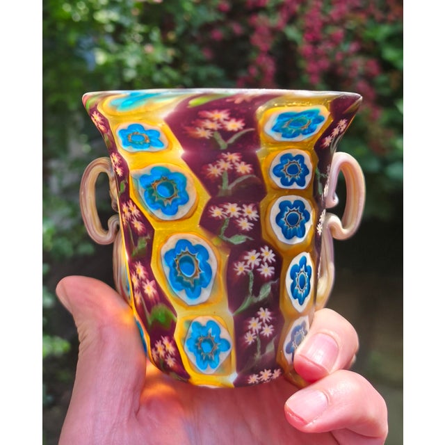 Art Nouveau Murano Millefiori Glass Vase by Fratelli Toso for Fratelli Toso, 1890s For Sale - Image 9 of 10