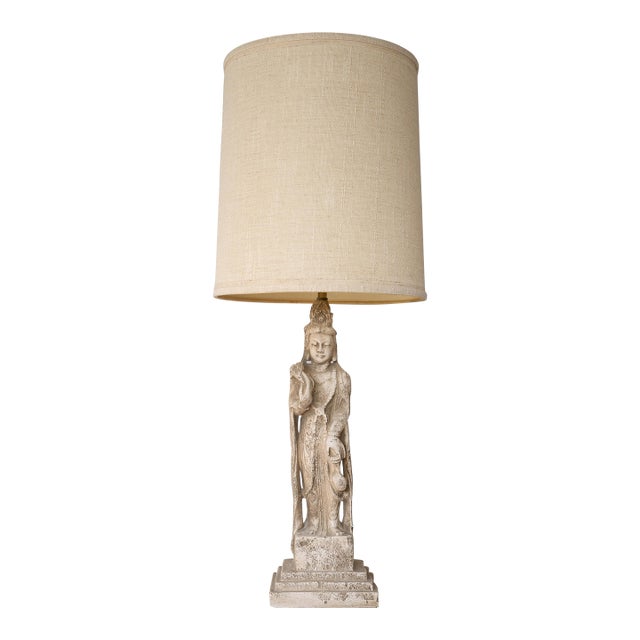 Mid Century Hollywood Regency Tony Paul Westwood Guanyin Table Lamp For Sale