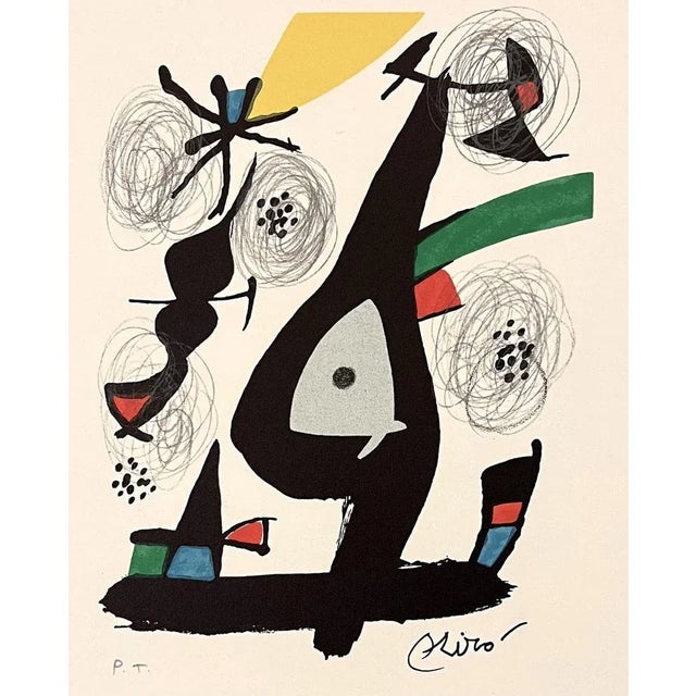 Modern Joan Miro, The Acid Melody, 1980, Lithograph For Sale - Image 3 of 3