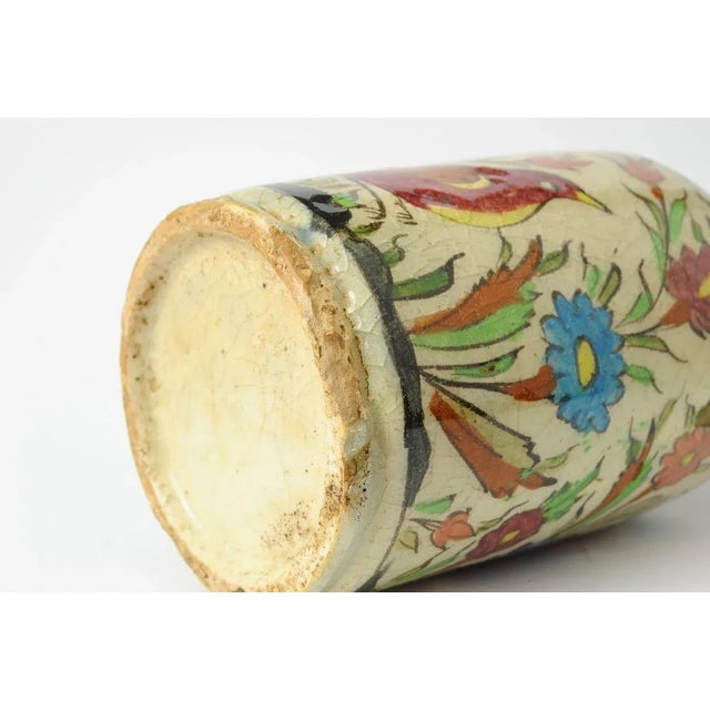 Antique Middle Eastern Qajar Dynasty Pottery Vase For Sale - Image 9 of 12