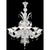White Venetian Ca Rezzonico Murano Glass Chandelier with Clear Glass Drops by Simoeng for Simoeng For Sale - Image 4 of 7