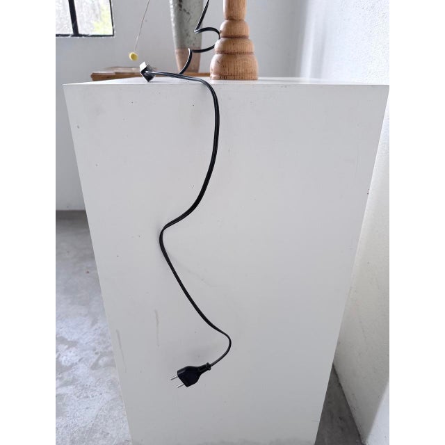 Light Oak Wood Desk Lamp, 1950s For Sale - Image 9 of 13