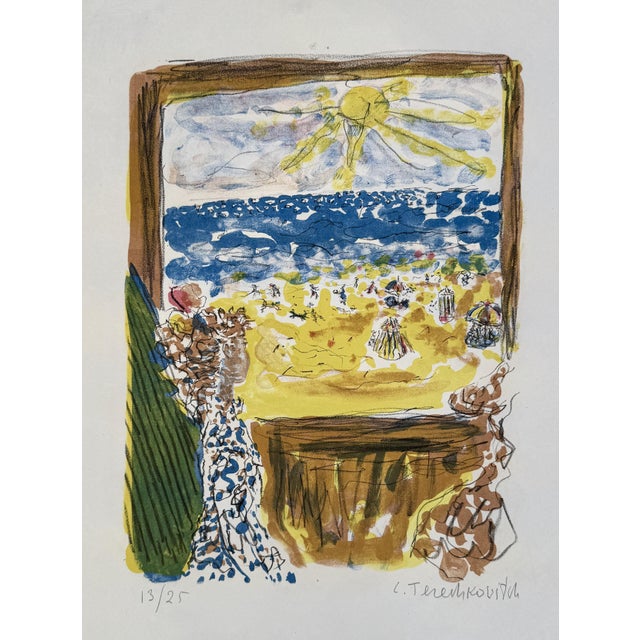 Constantin Terechkovitch, By the Sea, Lithograph For Sale - Image 6 of 6