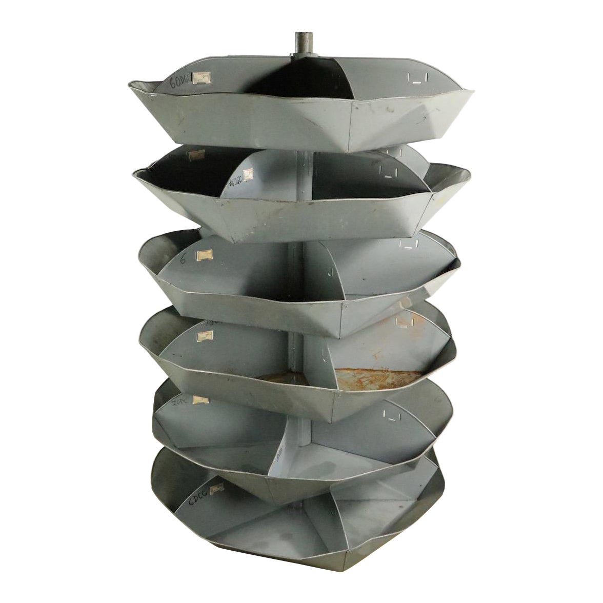 Industrial Rotating Storage Bin by Frick and Gallagher Chairish