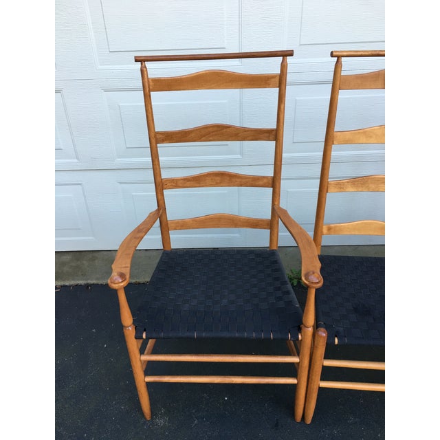 1960s Vintage Nichols and Stone Tall Ladder Back Chairs Set of 6