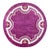 1930s Purple Round Minimalist Antique French Art Deco Rug 9' 2" X 9' 2" Handknotted Wool Carpet For Sale
