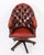 This is a superb English Vintage leather button backed 'Director's chair' in a beautiful antique ox blood colour, hand-...