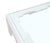 Transparent Square Modern "Wave" Pattern Carving White Lacquer Coffee Table For Sale - Image 8 of 10