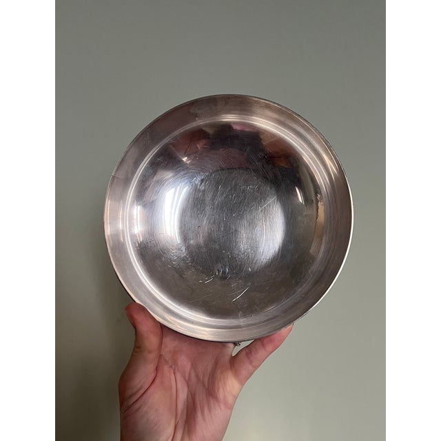 Vintage Italian Silver-Plated Bowl, 1950s For Sale - Image 4 of 7