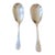 1980s Christofle Pair of Large Silver Plated Serving Ladles "Malmaison" Collection For Sale