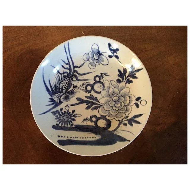 Antique 19th Century Chinese Export Blue and White Porcelain Charger Plate or Low Bowl For Sale - Image 4 of 9