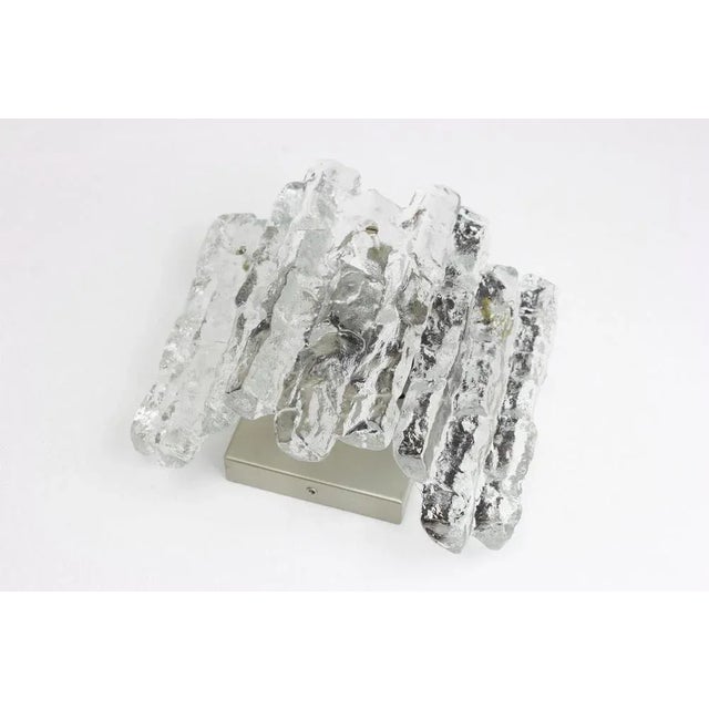 Glass Kalmar Sconces Wall Lights, Austria, 1960s, Set of 2 For Sale - Image 7 of 8