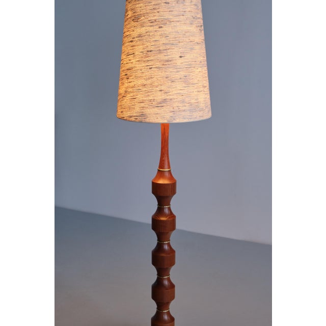Wood Swedish Floor Lamp in Teak from Möllers Armatur, 1950s For Sale - Image 7 of 15