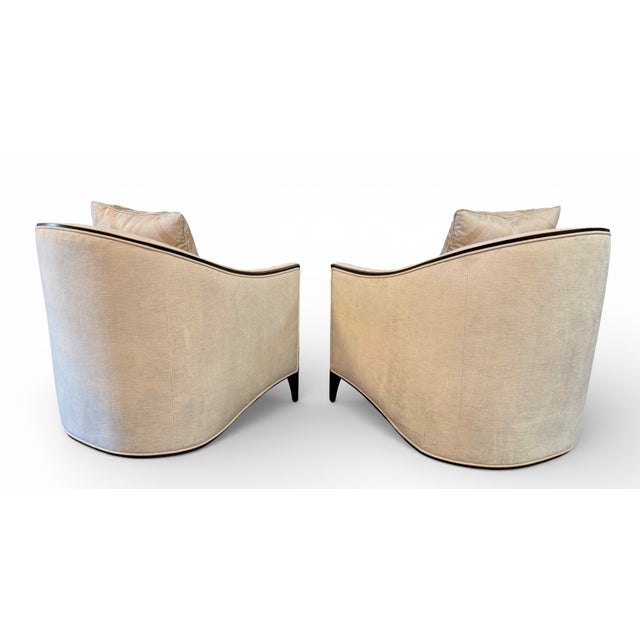 Early 21st Century Ambella Atelier Art Deco Lounge Chairs, a Pair For Sale - Image 5 of 18