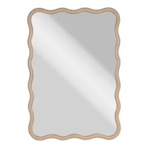 Candace Natural Wavy Wall Mirror, Natural