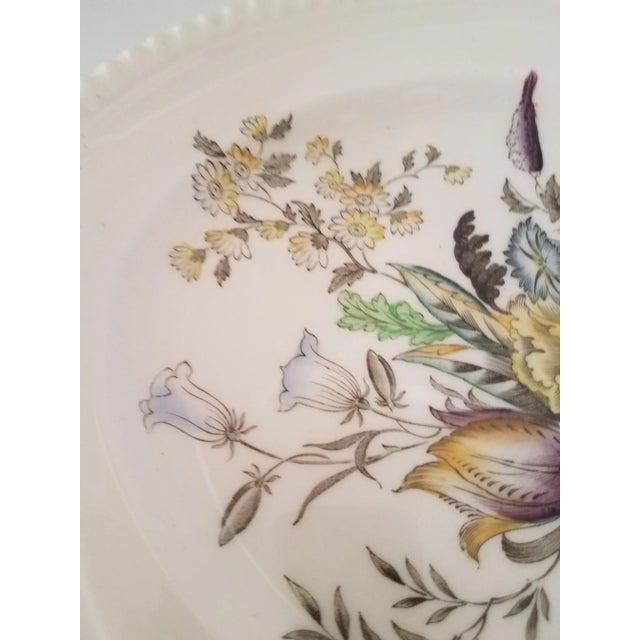 Ceramic Vintage 1940s Johnson Bros. Windsor Ware Porcelain "Garden Bouquet" Pattern Serveware, England - 3 Pieces For Sale - Image 7 of 9