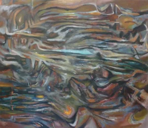 "Across Time" Large Oil and Acrylic Landscape Painting by Scott Spencer