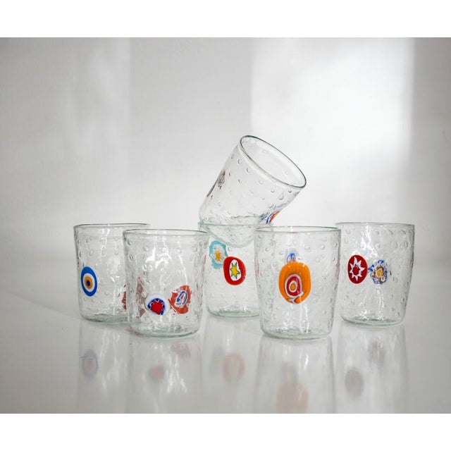 Fabulous set of glasses made of Murano glass by a teacher who was not lacking in character and creativity. Enter a...