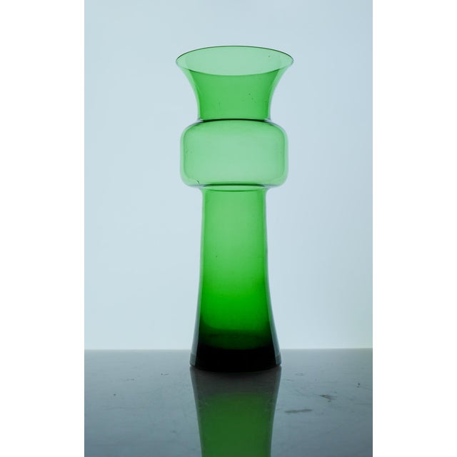 Large Green Tang-Li Vase by Morales Schildt for Kosta For Sale - Image 9 of 17