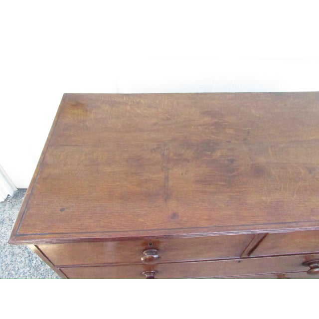 Mid 19th Century Antique English Oak Chest of Drawers For Sale - Image 5 of 18