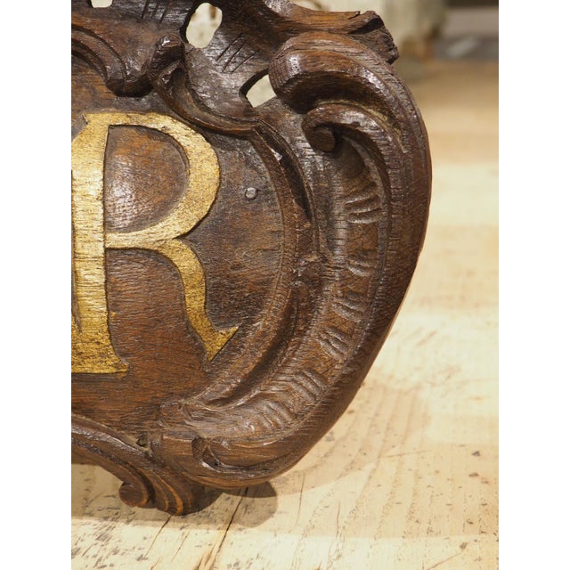 18th Century French Carved Oak Altar Plaque, Amsr For Sale In Dallas - Image 6 of 9