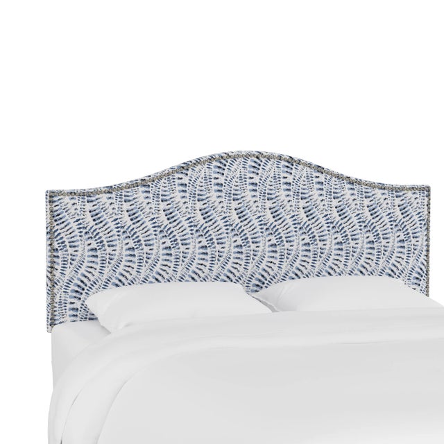 Ashland Headboard in Blue Snake Skin, Twin For Sale