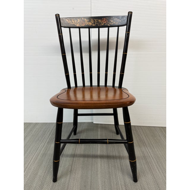 Design Plus Gallery presents a Vintage Harvest Chair from Hitchcock. Crafted sold maple woods with a black lacquered...