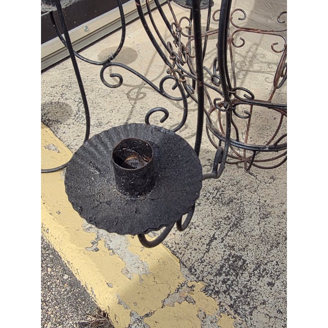 Iron and Glass Garden Chandelier For Sale - Image 4 of 13