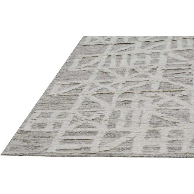 Moroccan Contemporary Moroccan Aleph Hand Knotted Wool Rug, 10x13'9 For Sale - Image 3 of 6