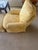 Jessica Charles Furniture Berkeley Swivel Rocker in Yellow Raw Silk Damask For Sale - Image 4 of 10