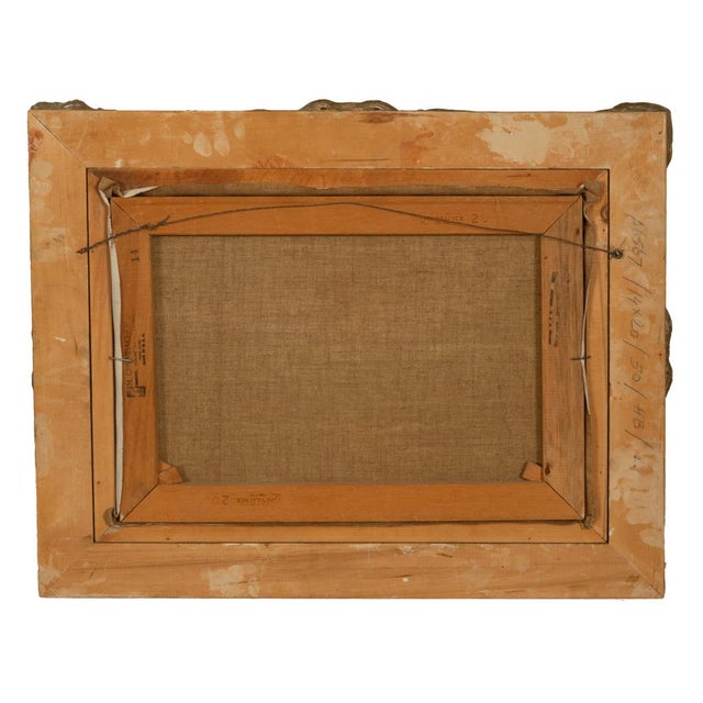 Antique Italian Oil on Canvas Painting Seascape Coastline Isle of Capri Italy by Cavalier Michele Federico, 1925 For Sale - Image 13 of 13