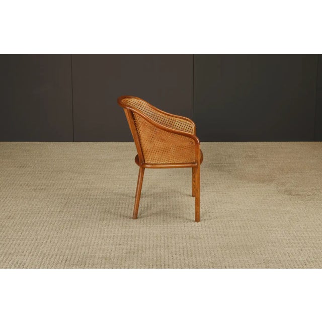 Wood Attributed to Ward Bennett Steam-Bent Oak and Cane Armchair for Brickel Associates, C. 1970s For Sale - Image 7 of 18