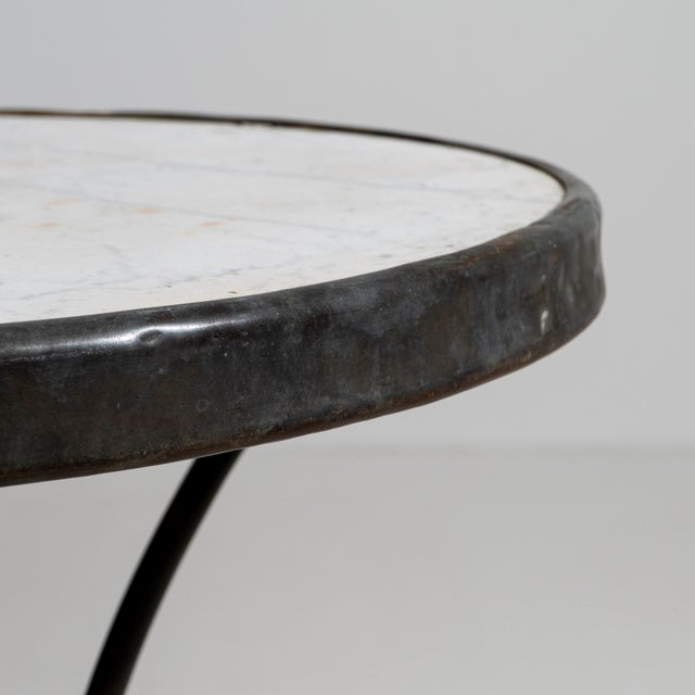 French Bistro Table with Marble Top, Antique, France, Circa 1900 For Sale - Image 4 of 11