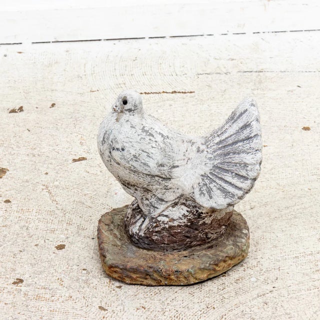 White Painted Dove Garden Ornament, Mid 20th Century For Sale - Image 4 of 6