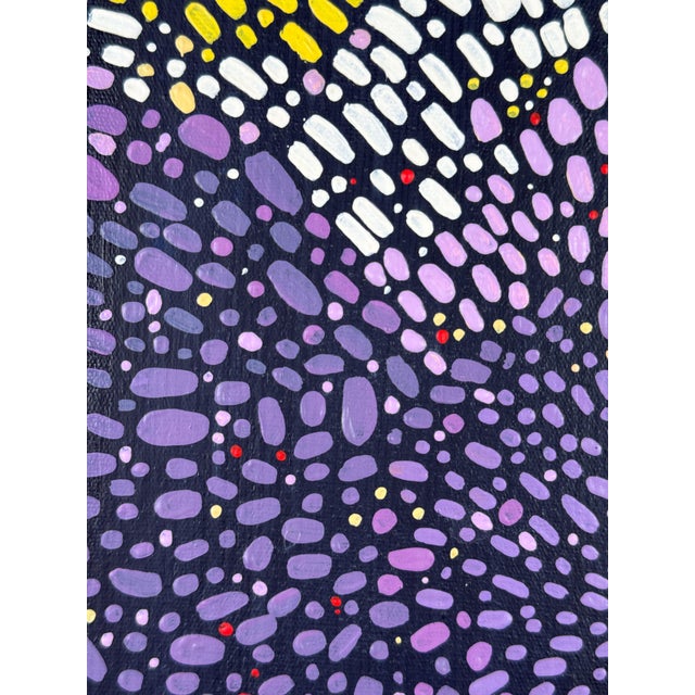 A chromatic study inspired by natural color palettes, this original painting distills the tones of florals into a field of...
