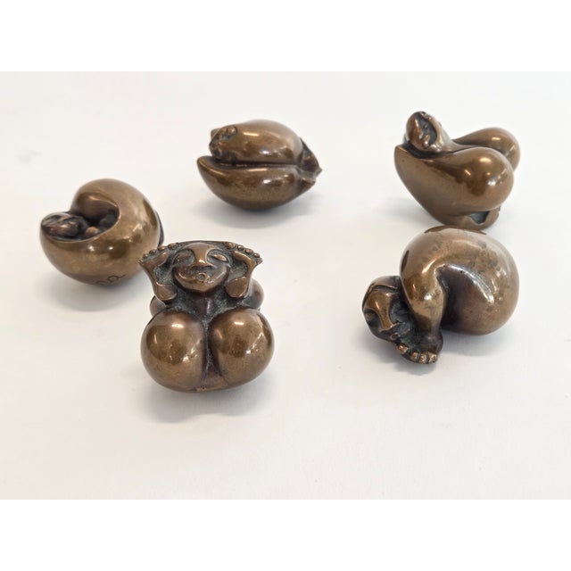 Bronze Miniature Sculptures by Birgitta Ara, 1980s, Set of 5 For Sale - Image 18 of 18