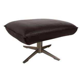 Brown Leather Fenja Stool from Koinor For Sale
