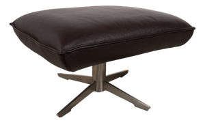 Brown Leather Fenja Stool from Koinor