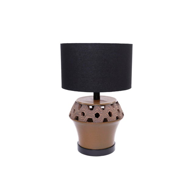1960s Raul Coronel Large-Scale Ceramic Table Lamp For Sale In Phoenix - Image 6 of 6