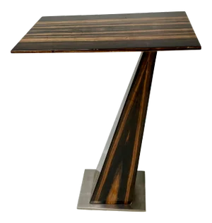 Marbello Design Mid-Century Modern Style Zebra Wood Side Table