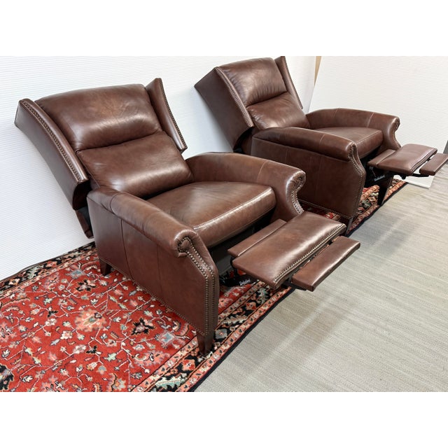 Traditional Hancock and Moore Sami Power Recliners, a Pair For Sale - Image 3 of 12