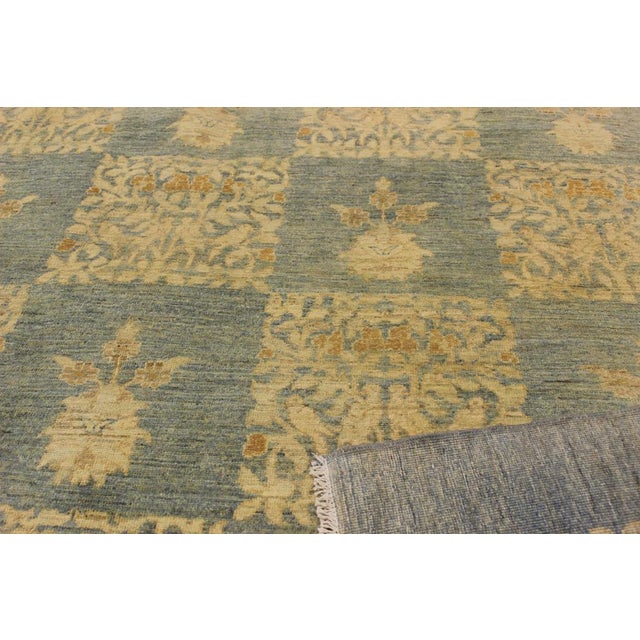 Kafkaz Peshawar Sarina Blue & Gold Wool Rug 12' x 17'4" Chairish