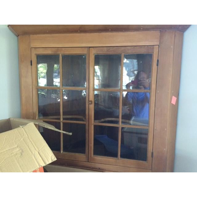 American American Antique Pine Corner Cupboard For Sale - Image 3 of 10