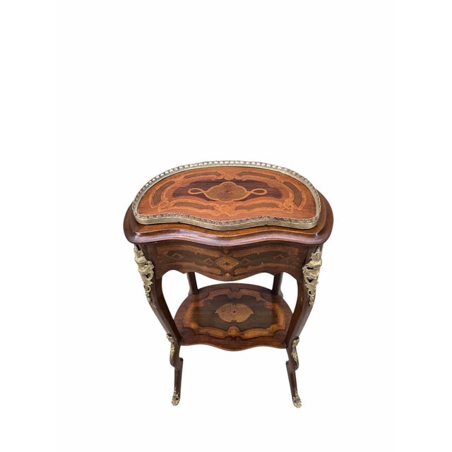 Vintage French Louis XV Style Marquetry Jewelry Cabinet For Sale In Chicago - Image 6 of 9
