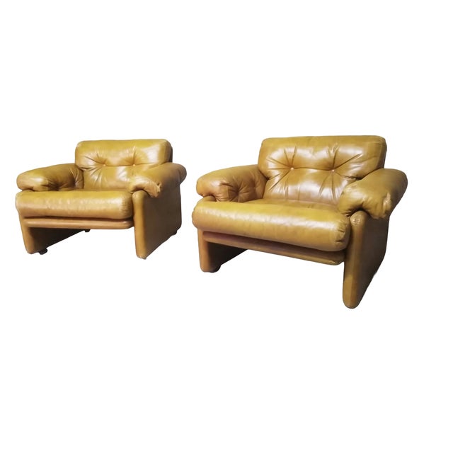 Pair of Coronado armchairs produced by C&B and designed by Tobia Scarpa. Original vintage production from the 1960s. A now...