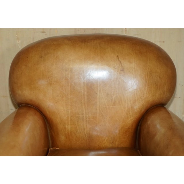 Comfortable Pair of Antique Chesterfield Victorian Brown Leather Club Armchairs For Sale - Image 17 of 17